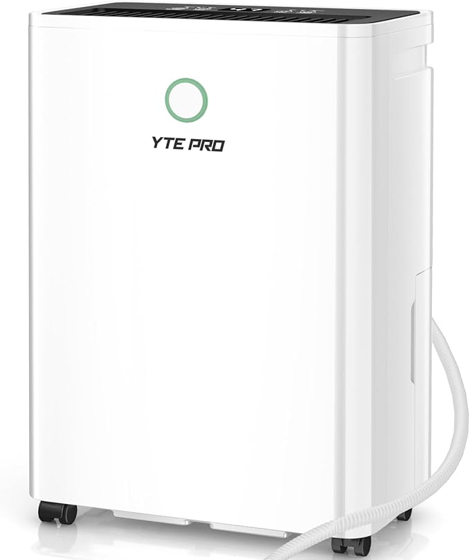 1500Sq.Ft Dehumidifier, 30Pint Dehumidifiers for Home, Quiet Dehumidifier for Bathroom, Basement, Bedroom and RV, with 6.56FT Drain Hose,0.66Gal Water Tank, 3-Color Humidity Light by BringthehighestROIproducts