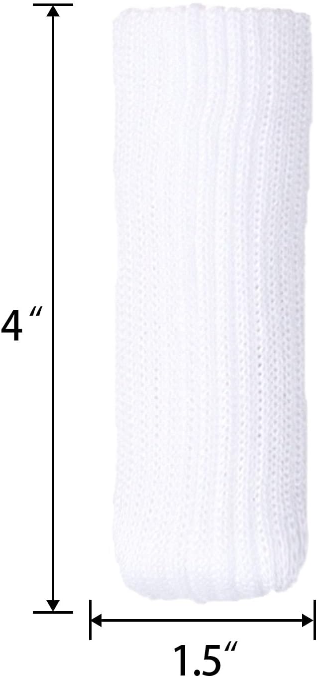Hazeland High Elastic Knitted Chair Leg Protectors for Hardwood Floors, 32Pcs Non Slip No Scratch Noise Furniture Socks, Suitable for Most Round or Square Furniture Feet White - Image 2