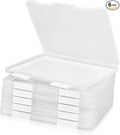 6 Pack A4 File Portable Project Case, Plastic Storage Box for Letter A4 Paper, Clear Paper Organizer Storage Box, Scrapbook Papers Storages Boxes, Portable Document Holder with Buckle by Unknown