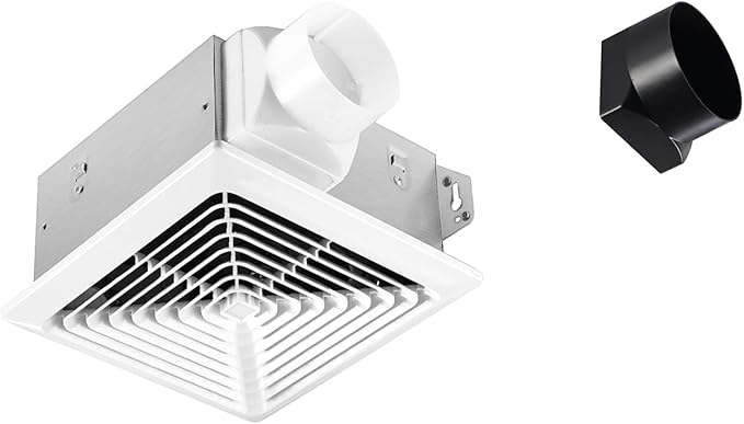Bathroom Exhaust Fan 80 CFM,4-Inch Duct - 70CFM,3-Inch Duct outlet included,Easy to Install,Quiet Energy-Saving Household Ventilation Fan,Ceiling or Wall Mounted, Classic White Grille by Unknown