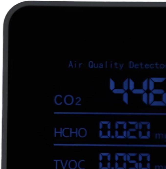 5-in-1 CO2 Detector Carbon Dioxide Monitor Battery Operated Indoor Air Quality Meter Portable Digital HCHO TVOC Temp Humidity Sensor Data Logging Function for Home Office Use - Image 5