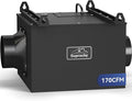 170CFM Ultra Quiet Bathroom Exhaust Fan, Remote Mount In Line Fan VF120, Exhaust Ventilation Fan for Bathroom, Kitchen, Garage and ResidentialVentilation Applications, Black by Suprocky