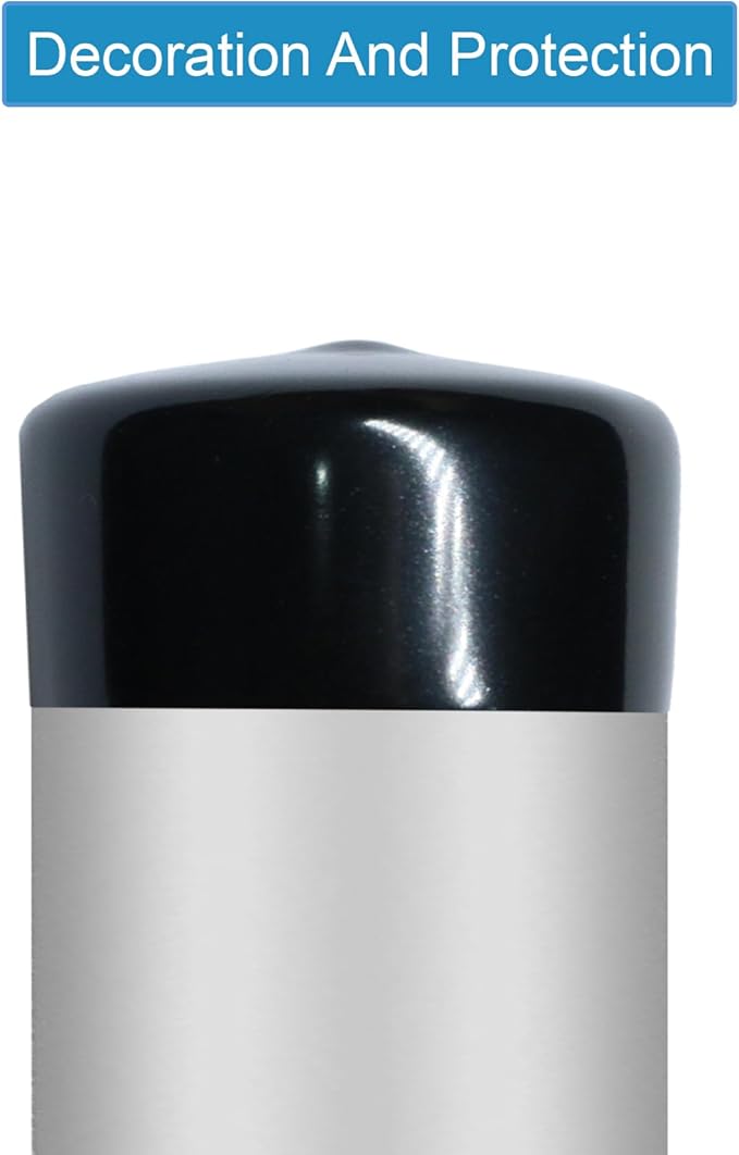 Acocony 2 3/4 Inch Rubber Cap Round 2.75 Inch Rubber End Caps PVC Flexible Protector Plastic Plugs for Round Holes Black Pack of 8 - Image 5