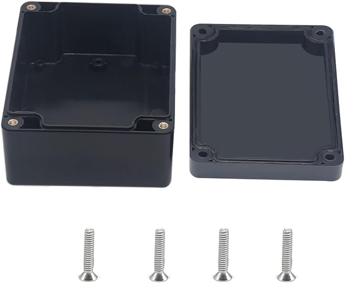 Outdoor Waterproof Junction Box IP67 Project Box ABS Black Electrical Boxes Electronic Enclsoure for DIY Project 4.5 x 3.5 x 2.2 inch (115x90x55mm) by Otdorpatio
