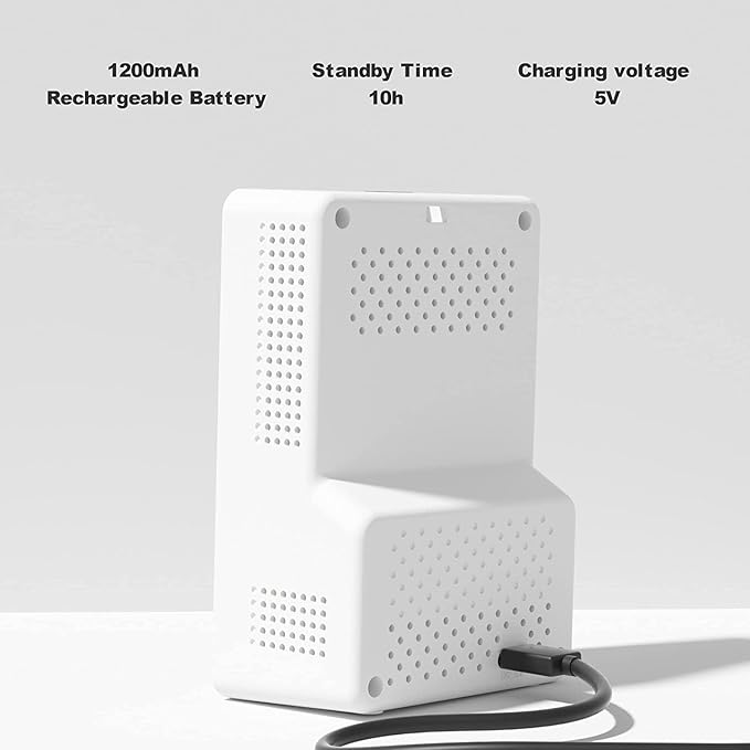 5-in-1 Professional Indoor Air Quality Monitor Indoor Portable CO2 Monitor | Temperature | Formaldehyde Detector | Humidity TVOC | Air Quality Tester - Confined Space Clean Air Monitor (White) - Image 8