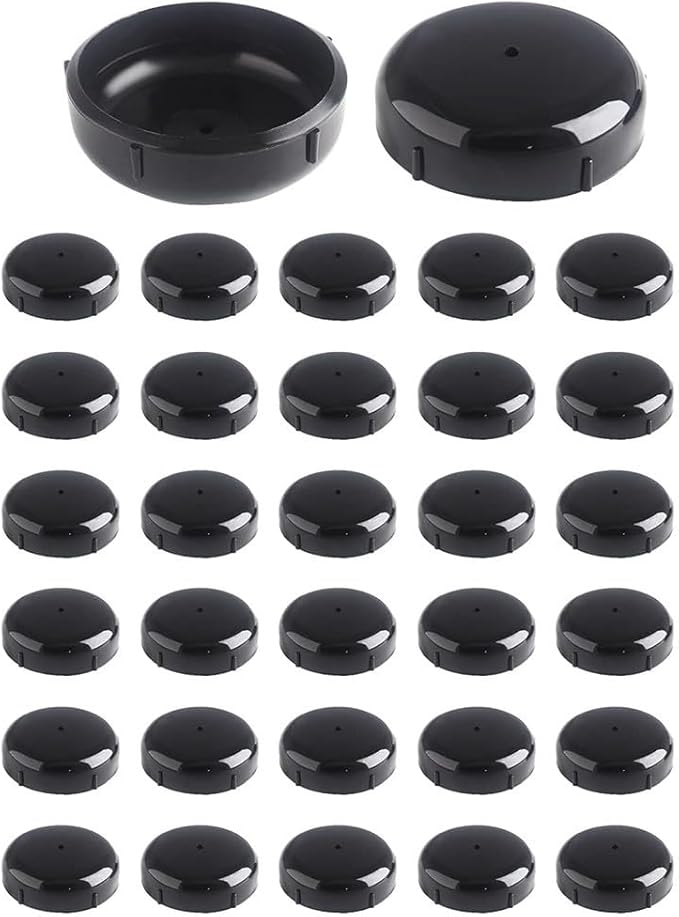 .-Inch Black Plastic Leg Glides for Wrought Iron Patio Furniture – 32-Pack Outdoor Chair Foot Protectors with Moisture- Holes - Image 3