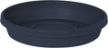 Bloem Terra Resin Saucer Tray: 9.25" Bottom Width - Navy Blue - Matte, Durable, Ribbed Bottom, Indoor and Outdoor, Fits 12" Terra Pots by Bloem