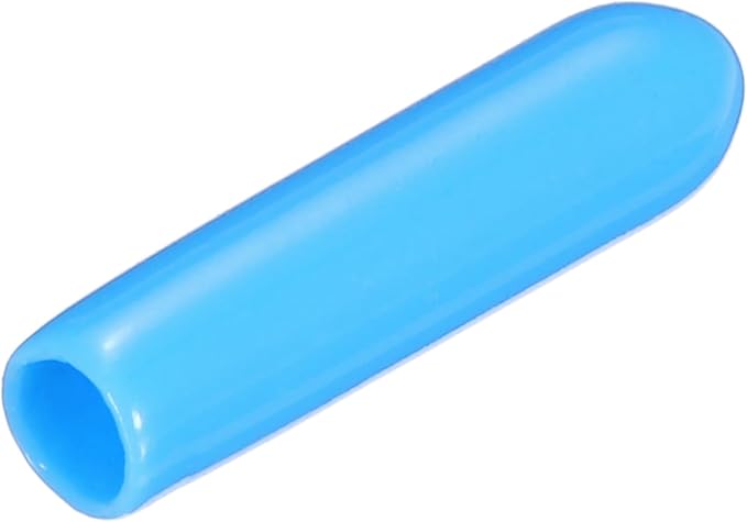 uxcell 20pcs Rubber End Caps 3mm(1/8") ID Vinyl PVC Round Tube Bolt Cap Cover Screw Thread Protectors,Light Blue by uxcell