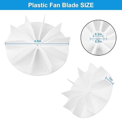 Siasky Universal Bathroom Vent Exhaust Fan Motor Replacement Motors Kit, Fit for Nu-Tone Br-oan Exhaust Vent Fan Motor 120V 50CFM, with Blower Wheel - Image 4