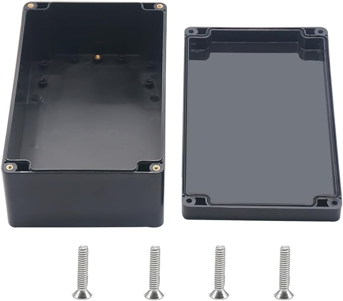 Outdoor Waterproof Junction Box IP67 Project Box ABS Black Electrical Boxes Electronic Enclsoure for DIY Project 7.9 x 4.7 x 3 inch (200x120x75mm) by Otdorpatio