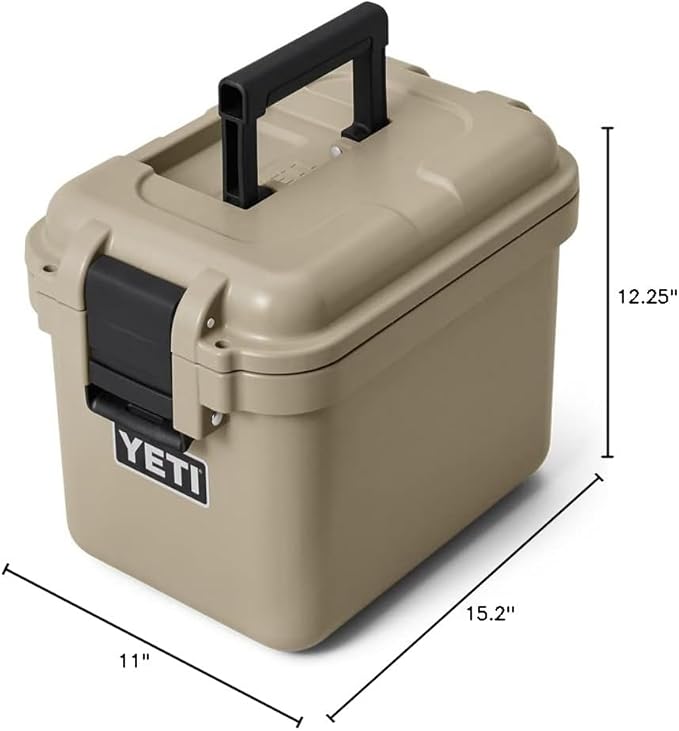 YETI LoadOut 15 GoBox Divided Waterproof Cargo Case, Dry Box, Camera Case, Fishing Tackle Box, Tan - Image 8