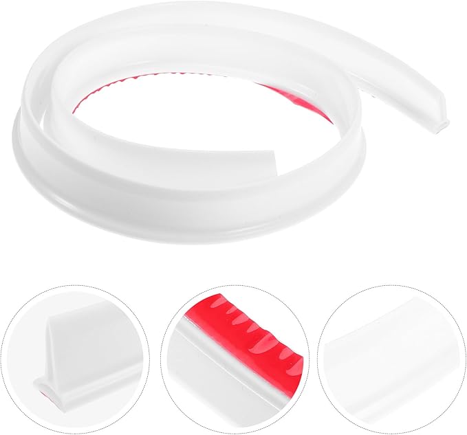 Silicone Water Retaining Strip 1M White 30Mm High Bathroom Water Blocking Strip Flexible Self-Adhesive Toilet and Shower Room Barrier for Wet and Dry Separation - Image 8