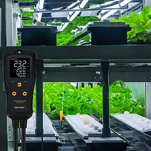 DIGITEN DTC101 Temperature Controller Digital Heat Mat Thermostat Greenhouse Thermostat Outlet Heating Cooling Temperature Control Seedlings Germination Rooting Fermentation Reptiles - Image 6