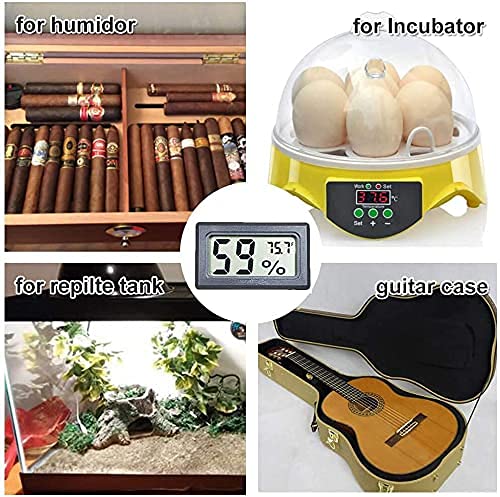 Mini Digital Thermometer, Humidity Meter, Hygrometer, and Hydrometer: Digital Temperature and Humidity Monitor for Reptile Incubator Brooders, Garden, Greenhouse, Fridge, Experiment use - Image 6