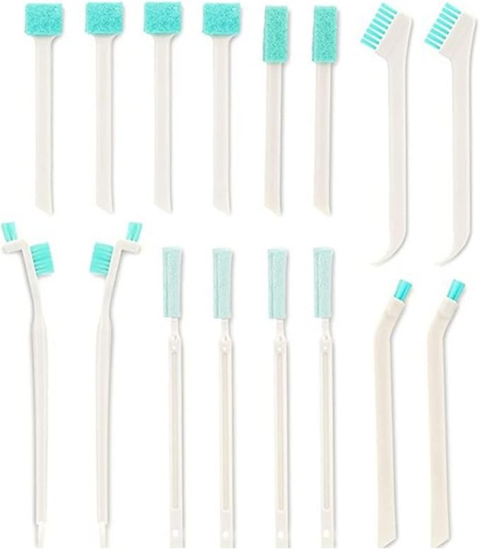 16 Pcs Crevice Gap Cleaning Brush Tool, 8 in 1 Detail Cleaner Brush for Bottle Cap Small Gap Brushes for Cleaning Window Groove Versatile Household Small Spaces Cleaning Brushes by Jipaziy