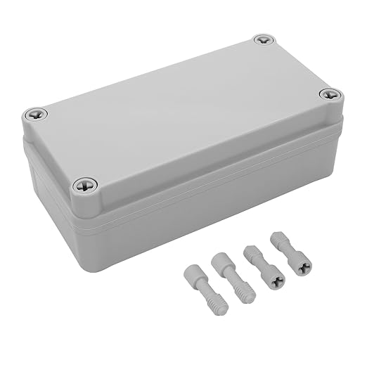 LeMotech Junction Box IP67 Waterproof Dustproof ABS Plastic Project Box for Electrical Outdoor Enclosure Gray 6.3 x 3.1 x 2.2 inch (160 x 80 x 55 mm) by LeMotech