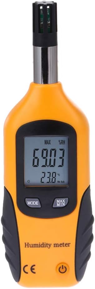 Lancoon Handheld Digital Temperature Humidity Meter, Professional Thermometer Hygrometer with Wet Bulb Dew Point Temperature HVAC Tool for Ambient Air Indoor Outdoor by Lancoon