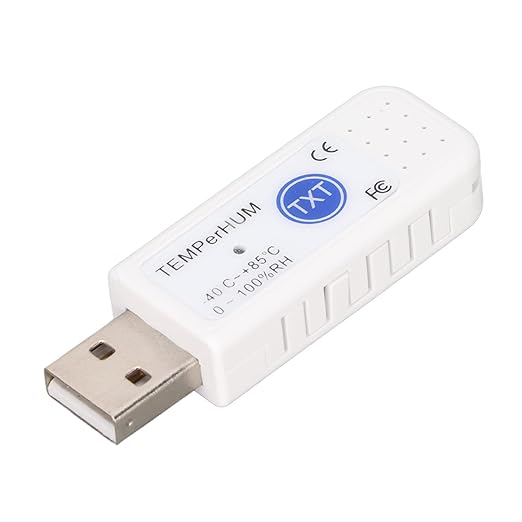 Yunseity USB Computer Thermo Hygrometer, Multifunction Temperature Humidity Data Logger with Alarm, for Indoor Outdoor Environmental Monitoring by Yunseity