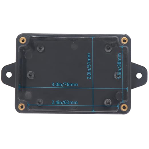 Zulkit Junction Box IP65 Waterproof ABS Plastic Universal Electrical Boxes Project Enclosure with Fixed Ear Black 3.27 x 2.28 x 1.30 Inch (Pack of 4) - Image 5