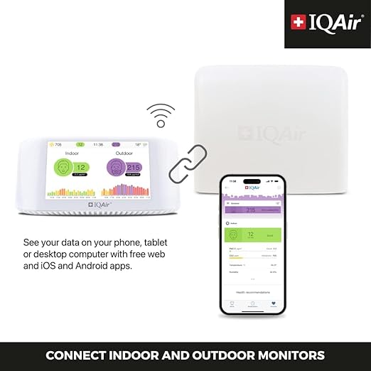 IQAir AirVisual Air Quality Monitor Bundle, Swiss-Designed Indoor & Outdoor Sensors, Professional Grade Real-Time Air Quality Tracking - Image 2