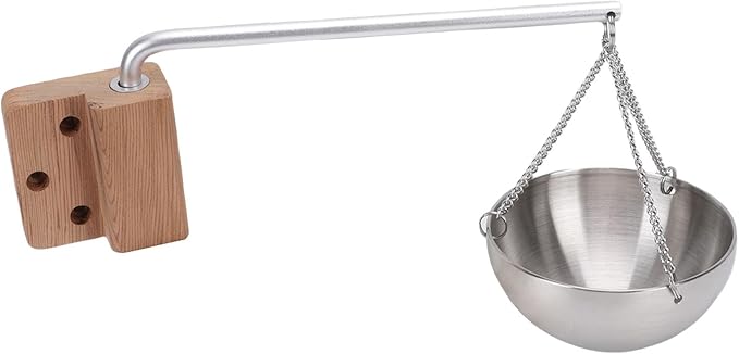 Stainless Steel Sauna Aromatherapy Bowl, Swing Arm Design Essential Oil Diffuser with Humidifier Function, Stainless Steel Construction for Sauna & Spa Rooms - Image 4