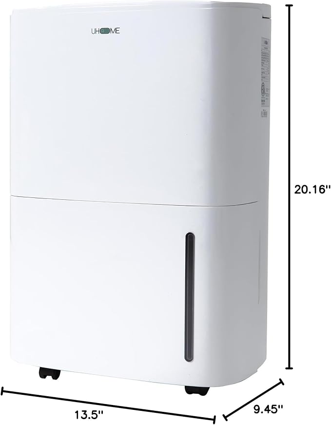 Uhome 120 Pints Dehumidifier with Drain Hose - 6000 Sq. Ft Quiet Dehumidifier for Home, Basements, Storages and Large Rooms with 5L Water Tank - Image 10
