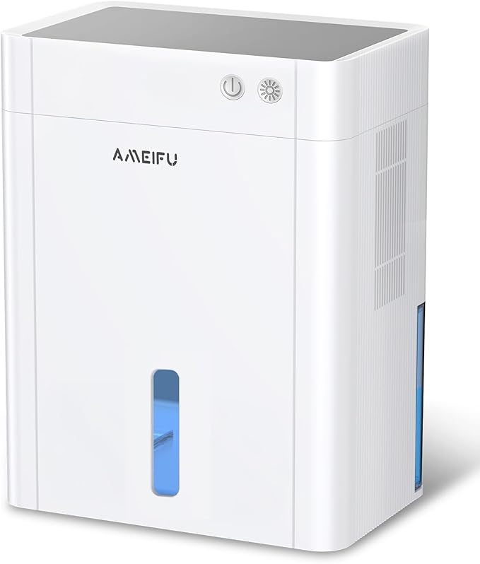 Dehumidifier for Home, 135 OZ Water Tank (1100 sq.ft), Quiet Dehumidifier for Bathroom Bedroom RV Closet with Timer Setting, Auto Shut Off, 7 Colors LED Light, Sleep Mode, White (Beige) by AMEIFU