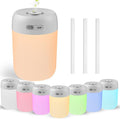 Portable Small Humidifier, 650ml Colorful Mini Humidifier for Bedroom, Office Desktop, Baby Room, Plants, Cool Mist Humidifiers(Light Gray) by 1