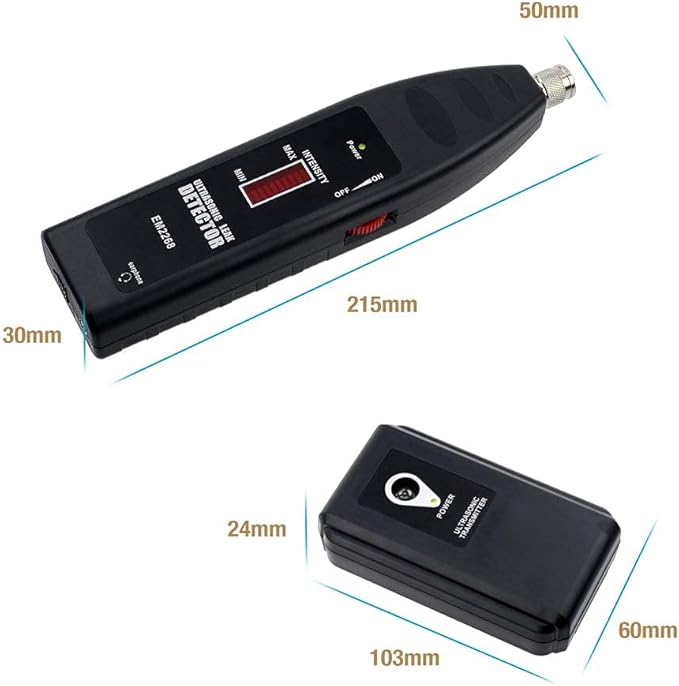 allsun Pro Ultrasonic Leaking Detector Transmitter Auto Noise Finder, Electronic Stethoscope HVAC Machine Noise Monitor 36-44KHz, Air Gas Water Leak Diagnosis Tool - Image 8