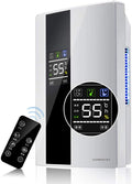 2.2L Dehumidifier for Home, Basement and Room 323ft², with Drain Hose, Timer, Intelligent Humidity Control and Large Water Tank, Small Dehumidifiers with LCD Display by XUANIIIL