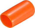 uxcell 20pcs Rubber End Caps 10mm(3/8") ID Vinyl PVC Round Tube Bolt Cap Cover Screw Thread Protectors,Orange by uxcell