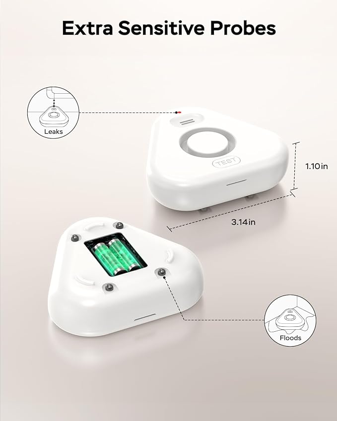 Water Detector Sensor,Water Leak Detectors for Home with App Alerts,Water Alarm with 120db Adjustable Alarm,500ft Transmission for Basement, Bathroom, Laundry, No Hub Required (Support 2.4G) - Image 7