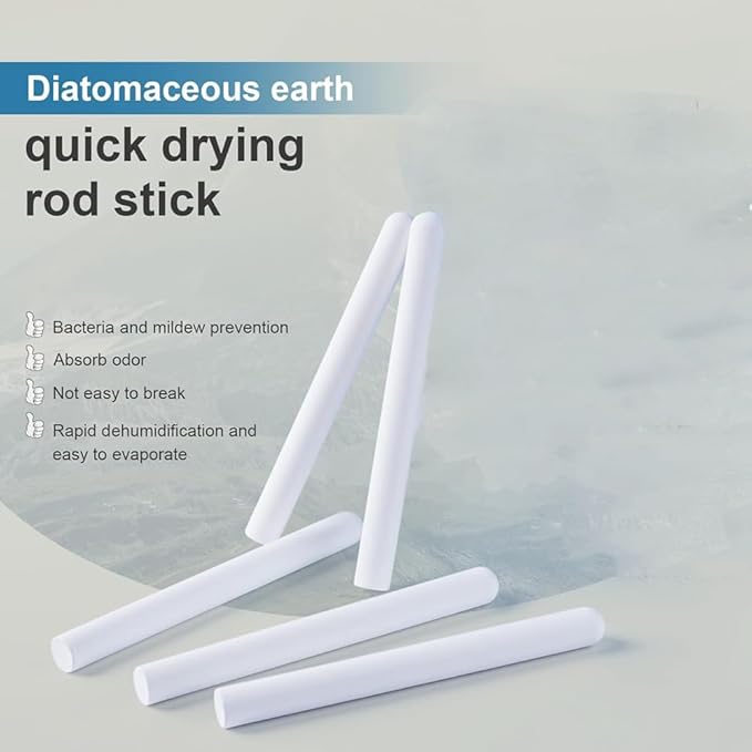 for Toys, Diatom Drying Rod Stick 5 Pcs Reusable Deodorizer Dehumidifier Dry Stick Desiccant for Bathroom, Closet, Shoe - Image 5
