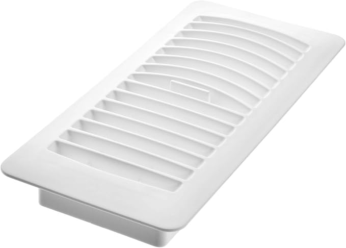Imperial RG1292 Louvered Plastic Floor Register, 4 x 10-Inch, White, 5-Pack - Image 2