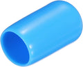 uxcell 20pcs Rubber End Caps 8mm(5/16") ID Vinyl PVC Round Tube Bolt Cap Cover Screw Thread Protectors,Light Blue by uxcell