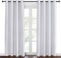 NICETOWN Room Darkening Window Curtain Panel - (Greyish White/Silver Grey Color) Solid Thermal Insulated Blind Privacy Drape for Bedroom,52x84 inches, 1 Pack by NICETOWN