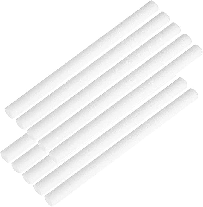 10 Pieces Humidifier Sticks Cotton Filter Refill Sticks Filter Replacement Wicks USB Humidifier Replacement Parts for Humidifier Car Humidifier Replacement Parts Can be cut(5.9 Inch) by UZHZ