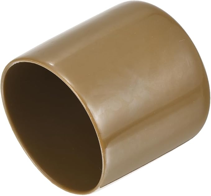 uxcell 20pcs Rubber End Caps 40mm ID Vinyl PVC Round Tube Bolt Cap Cover Screw Thread Protectors Light Brown by uxcell