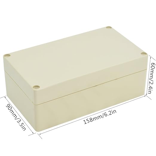LeMotech Waterproof Dustproof IP65 ABS Plastic Junction Box Universal Electric Project Enclosure Pale Gray 6.2 x 3.54 x 2.3 inch (158 x 90 x 60 mm) - Image 2