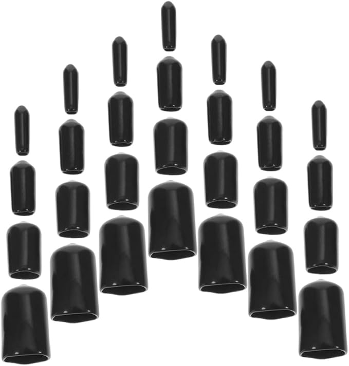 Healifty 80pcs Rubber End Cap Flexible Thread Protectors for Screw and Tube for Furniture Moisture and Contaminant Resistant Compact Design for Easy Use by Healifty