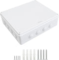 LeMotech ABS Plastic Dustproof Waterproof IP65 Junction Box Universal Electrical Project Enclosure White 15.7 x 13.8 x 4.7 inch (400 x 350 x 120 mm) by LeMotech