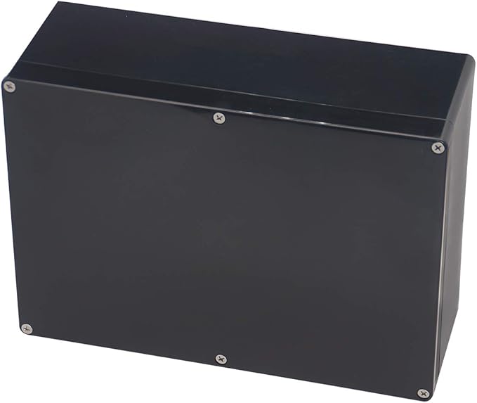 Project Box IP65 Waterproof Junction Box ABS Plastic Black Electrical Boxes DIY Electronic Project Case Power Enclosure 10.35x7.17x3.74 inch(263x182x95 mm) by Otdorpatio