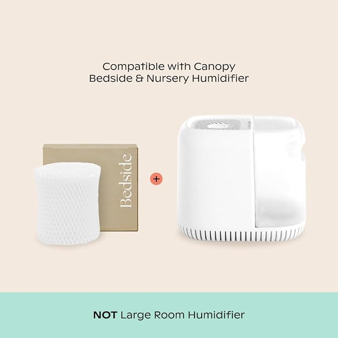 Canopy Original Bedside Humidifier Filters, Replacement Filters - Compatible with Canopy Bedside Humidifiers, Made with Wood Pulp, Paper Filter, Replace Every Six Weeks - Pack of 3 - Image 2