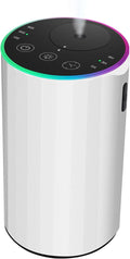 Waterless Essential Oil Diffuser, 7 Colors LED Light, Battery Powered Mini Scent Air Machine, Aromatherapy Mist Diffuser for Home Room Car Office (2452white) by konchile