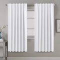 H.VERSAILTEX White Curtains Thermal Insulated Window Treatment Panels Room Darkening Privacy Assured Drapes for Living Room Back Tab/Rod Pocket Bedroom Draperies, 52 x 72 Inch, 2 Panels by HVERSAILTEX