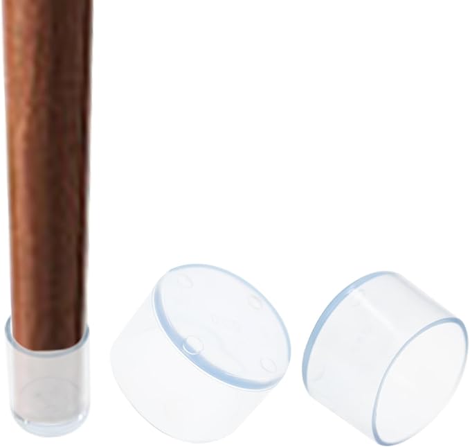 Round Chair Leg Caps,PVC Furniture Feet Covers,TTZEZE Transparent Round Floor Protectors,Clear Table Feet Covers Preventing Plastic Chair Leg Covers Scratches and Noise 50mm/1.97'', 12 - Image 6