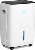 150 Pint Dehumidifier for Basement and Home, Covers up to 6,500 Sq. Ft Rooms, High-Efficiency Compressor Dehumidifier with Drain Hose and 2.11 Gallons Water Tank, Auto Shut-Off, 24HR Timer by Unknown