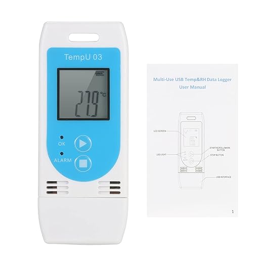 USB Temperature Humidity Data Logger - Reusable RH Temp Recorder for Accurate Measuring and Recording with 32,000 Record Capacity - Ideal for Warehousing, Logistics, and Cold - Image 2