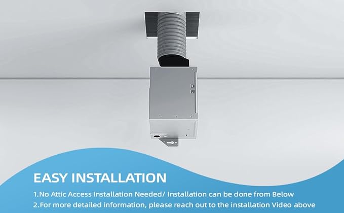 Tech Drive Modern Nickel Bathroom Exhaust Fan with Light, 80CFM, 1000lm Dimmable 5CCT LED Light Selectable, Quiet Ventilation fan with night light,Energy Star Certified,Decorative Nickel Trim - Image 6