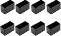 8Pcs Rectangle PVC Furniture Leg Caps (3/4" x 1-1/2"), Vinyl Flexible Chair Leg Caps for Patio Indoor Chair Table Bed, 19 x 39mm by Bonsicoky